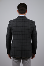 plaid wool blazer