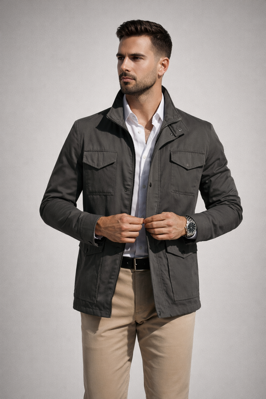 Sweater waterproof gabardine 4 Pocket