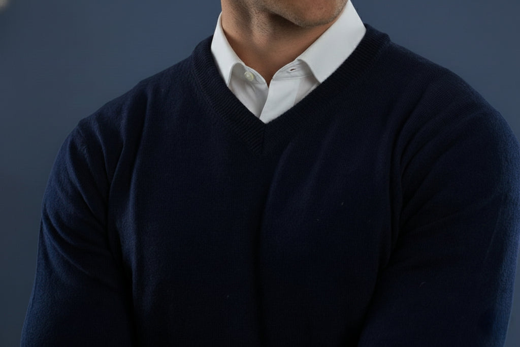 pullover V Plain wool