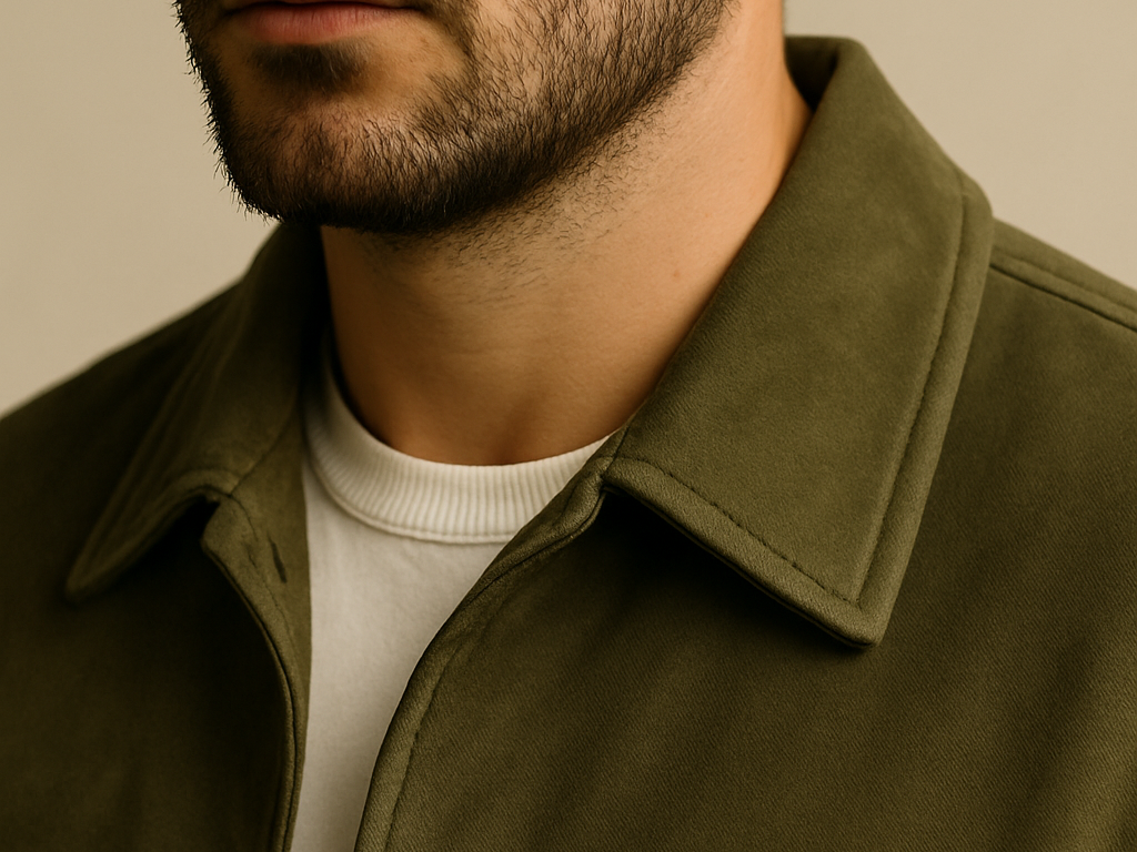 Suede sweater Collar