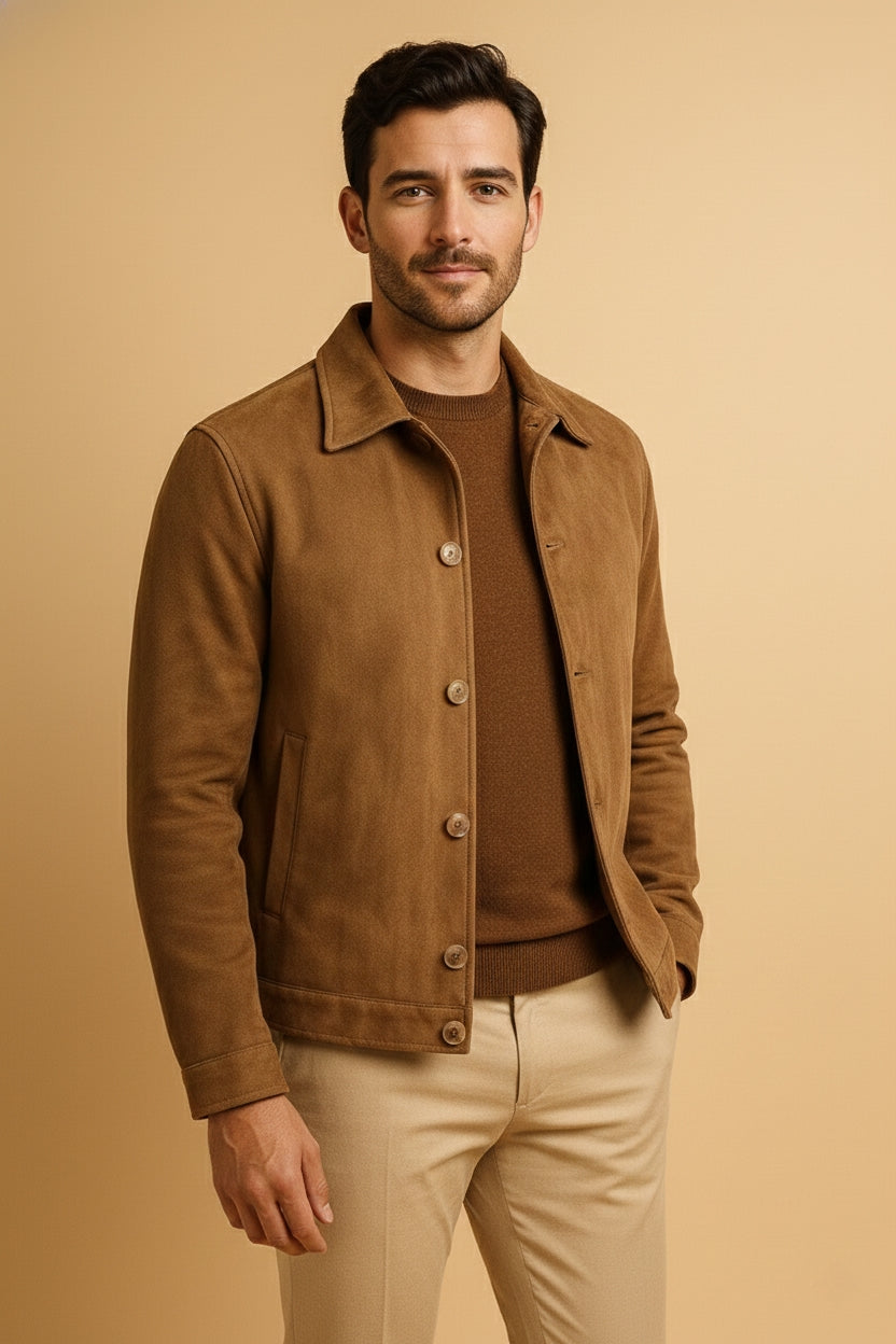 Suede sweater Collar