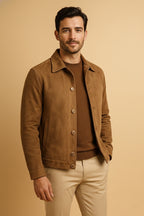 Suede sweater Collar