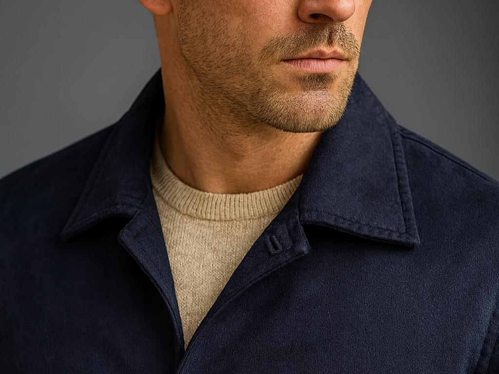 Suede sweater Collar