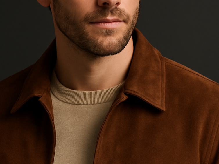 Suede sweater Collar