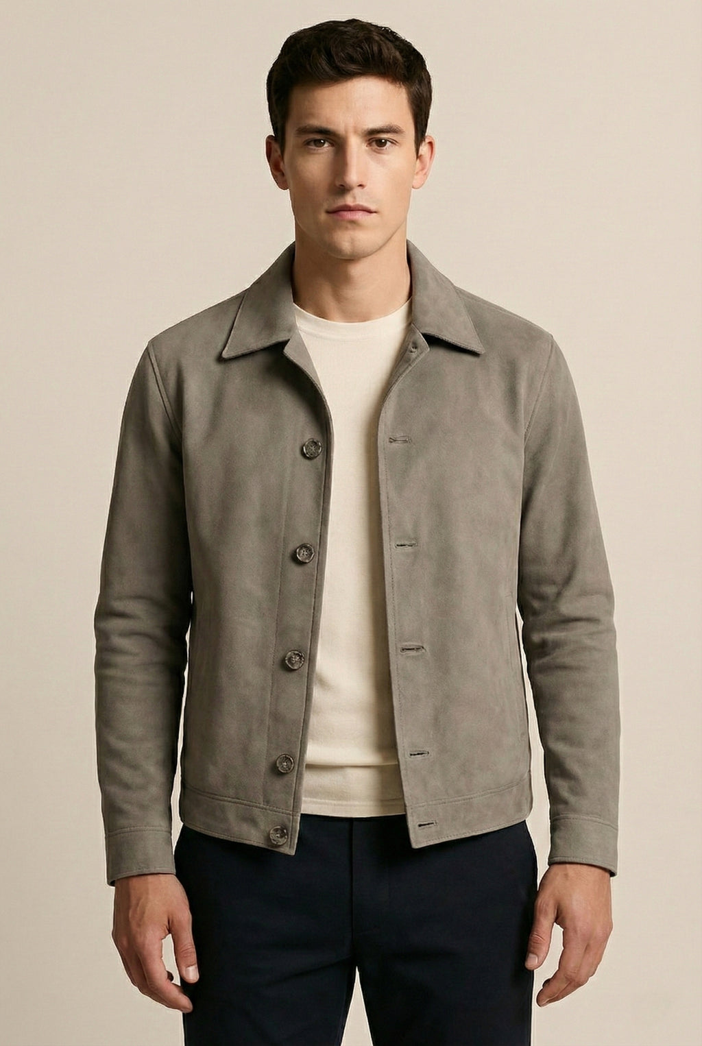 Suede sweater Collar