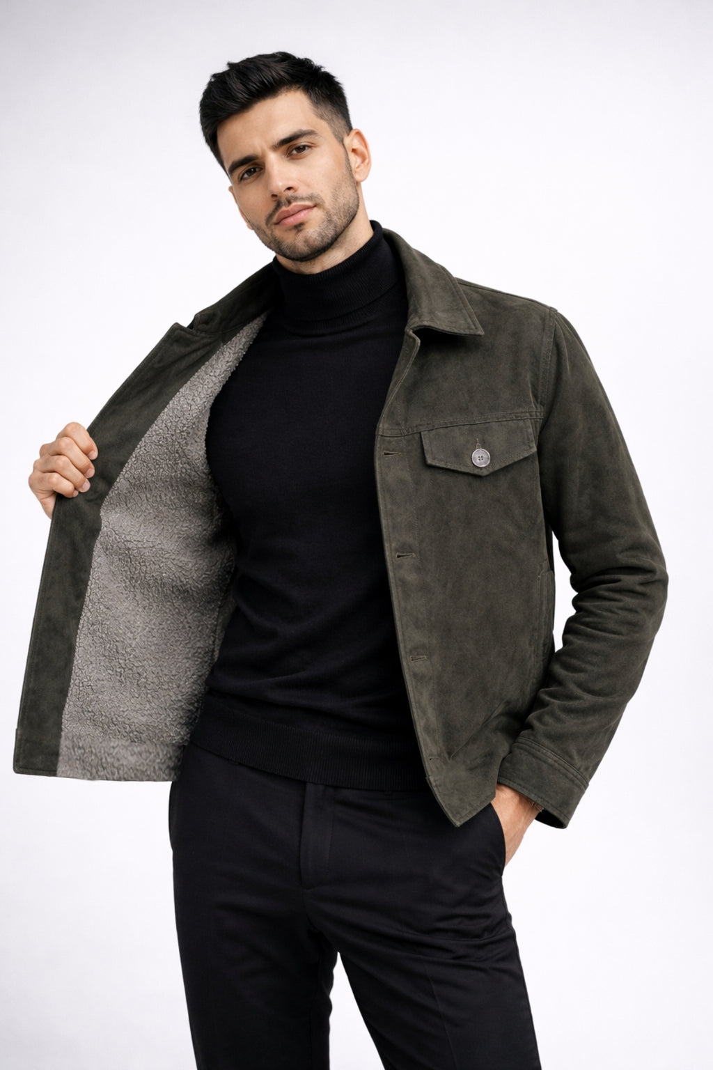 Quilted gabardine jacket