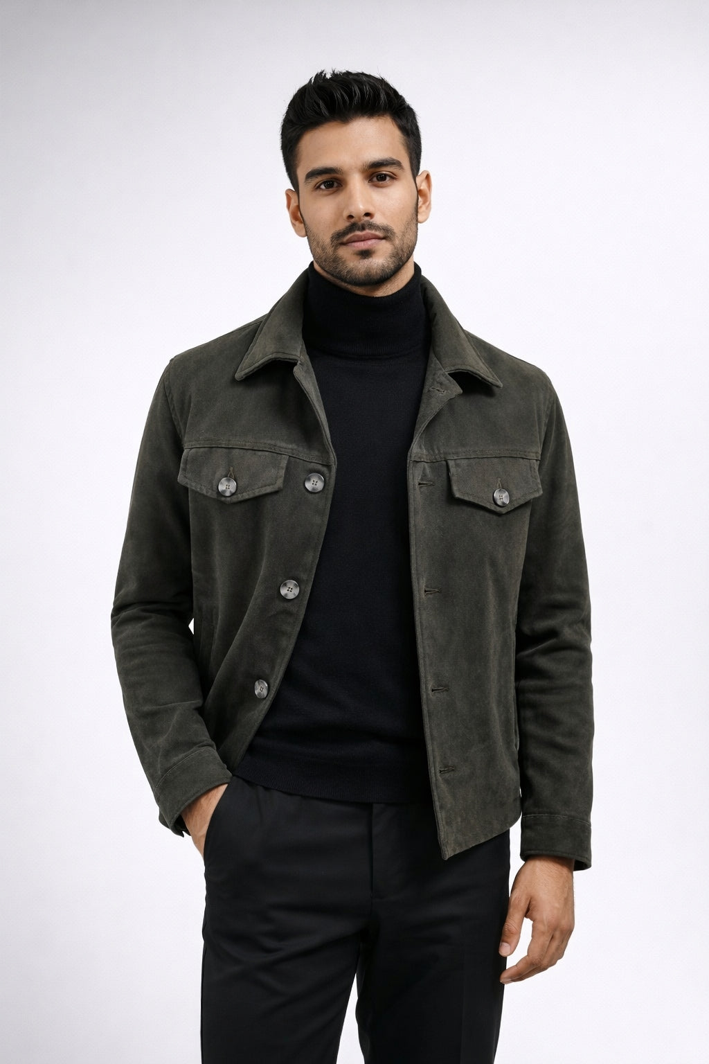 Quilted gabardine jacket
