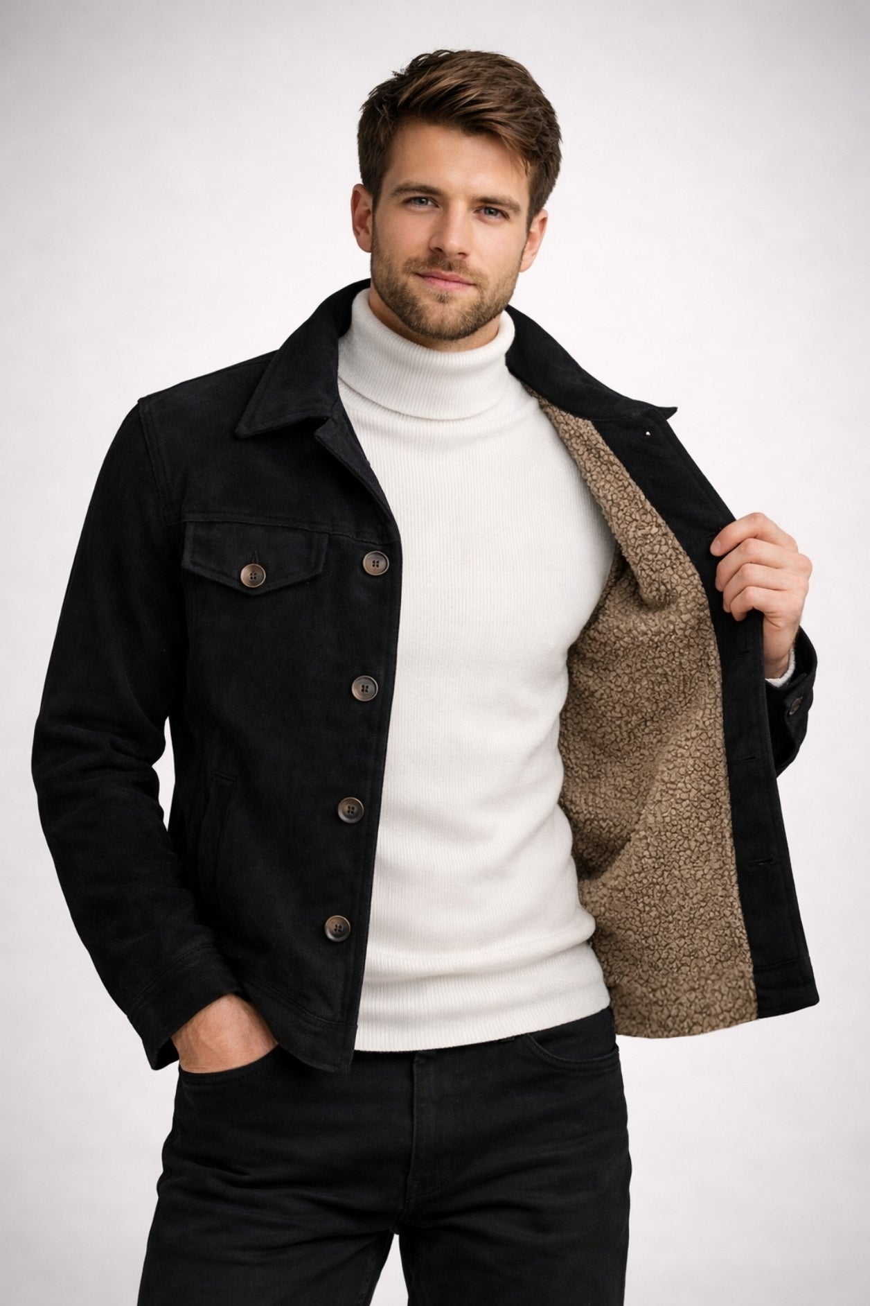 Quilted gabardine jacket