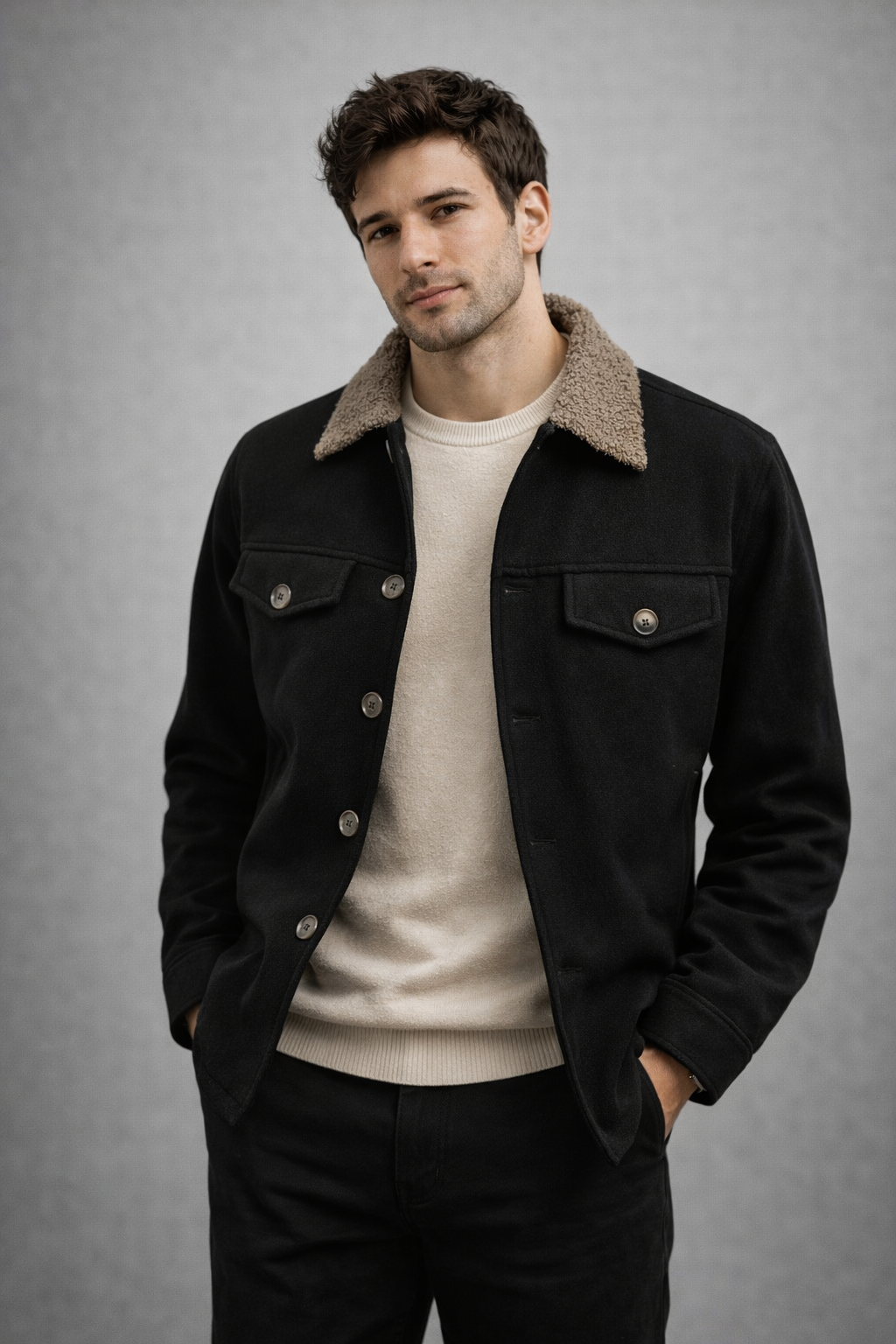 Gogh sweater lined with fur