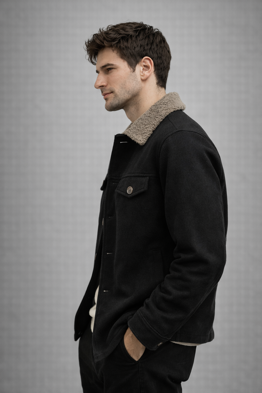 Gogh sweater lined with fur