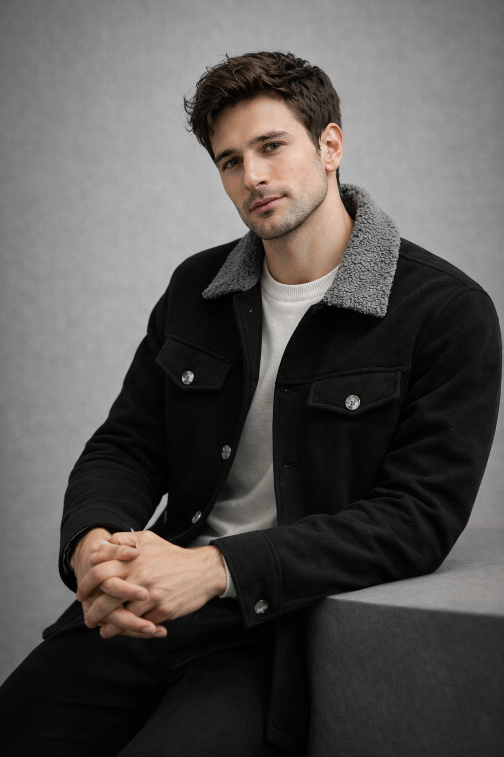 Gogh sweater lined with fur