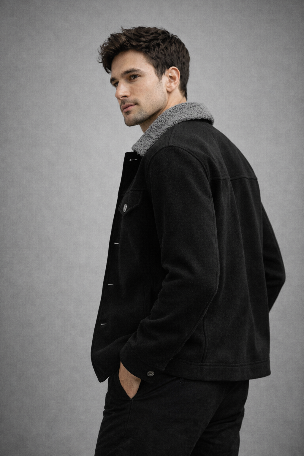 Gogh sweater lined with fur