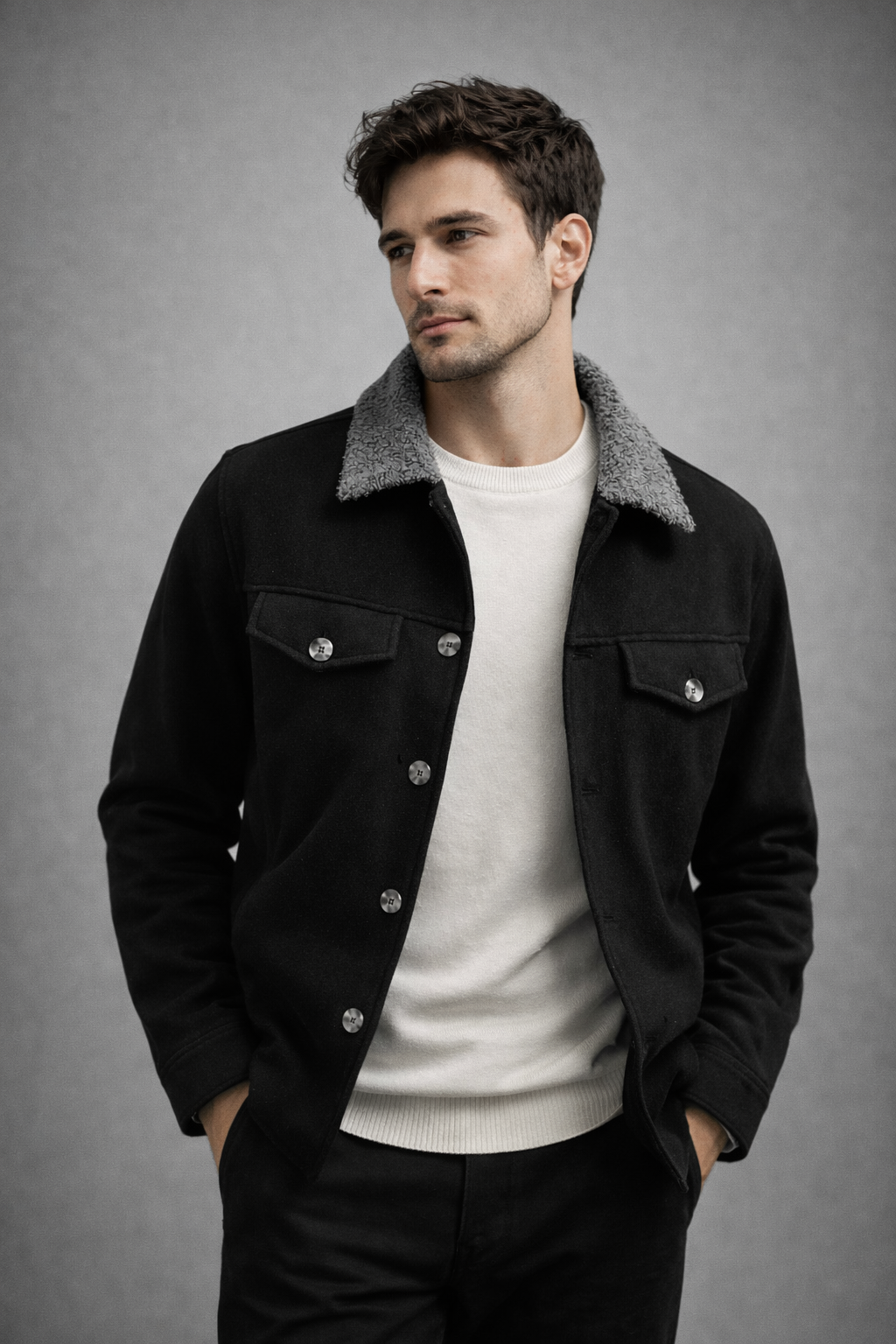 Gogh sweater lined with fur